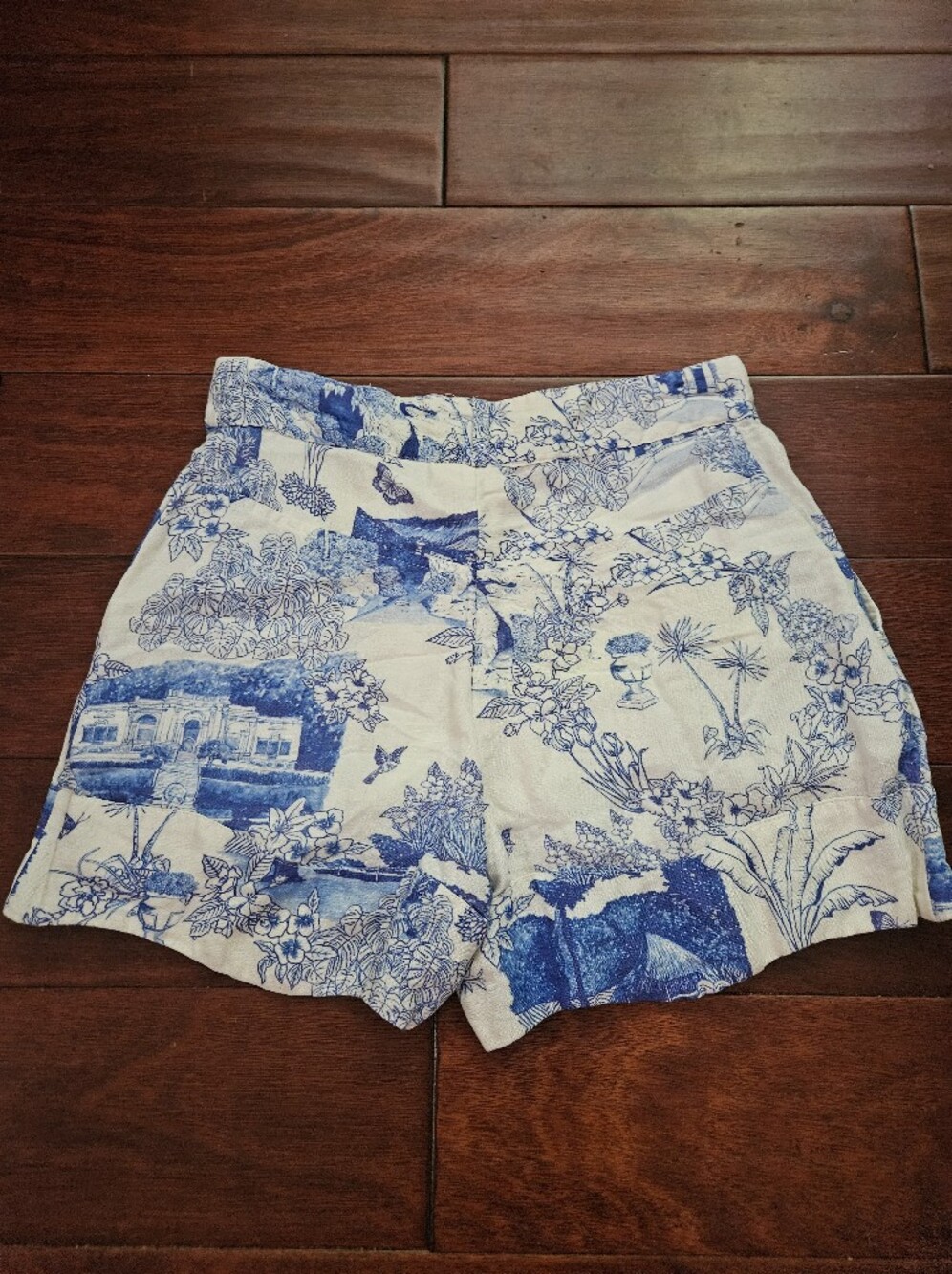 Farm Rio Antique Print Linen Shorts XS - Picture 4 of 6